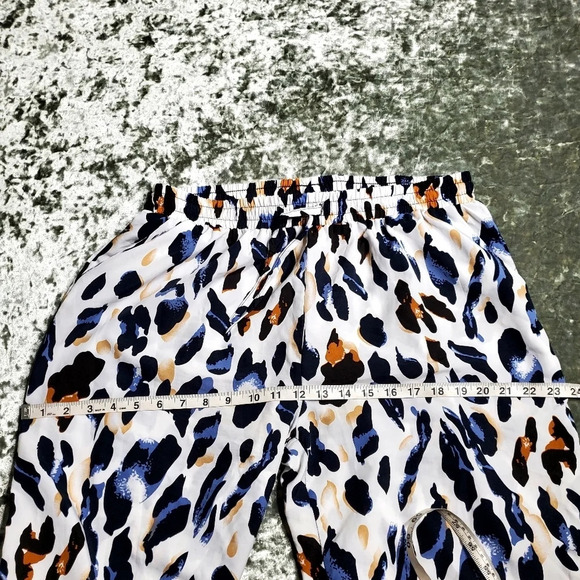 Azel Hazel Colorful Leopard Print Wide Leg Pants - Picture 9 of 11